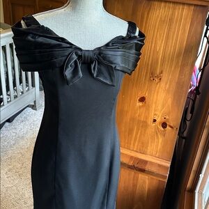 Betsy & Adam Black Strapless Dress